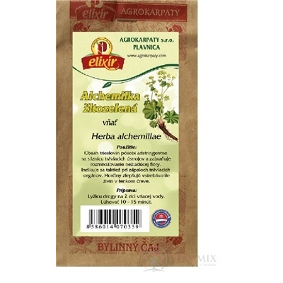 AGROKARPATY ALCHEMILKA ŽLTOZELENÁ vňať bylinný čaj 50 g