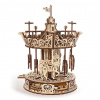 UGEARS 3D drevené mechanické puzzle Kolotoč UG70069 - 3D skladačka