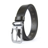Luxusný kožený opasok CLASSIC SILVER, šírka 3.3cm, Výroba na Slovensku - Olivová