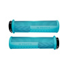 PEATY'S MONARCH MUSHROOM THICK Turquoise pohodlné MTB gripy s utahovacím kroužkem