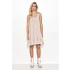Makadamia Letné šaty s volánom M726 | svetlobéž M726 - one size M726