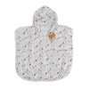 XKKO BMB Digi - Blue Wildflowers, Bambusové pončo, veľkosť 2, 2-3roky BMBPN1502