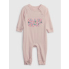 GAP Baby overal s logom Ružová 12-18M Ružová Ružová