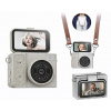 Xrec Mini Camera Retro Video 2k Digitální Fotoaparát Přívěsek Klíčenka Otočný Obrazovka / Xrec X7 / Béžová