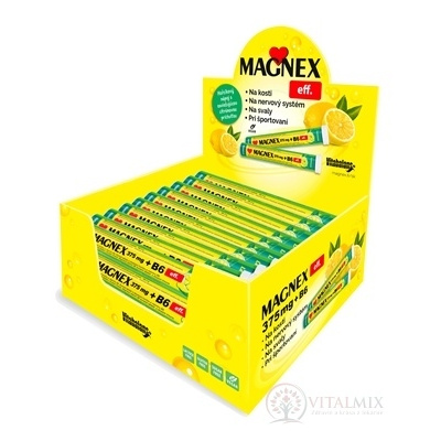Vitabalans MAGNEX 375 mg + B6 effervescent DISPLEJ tbl eff Lemon 18x20 ks,