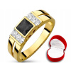 KRÚŽOK ŽIEN ONYX zlatý prsteň pr.585 22 (KRÚŽOK ŽIEN ONYX zlatý prsteň pr.585 22)