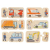 Goki Drevená skladačka Dopravné prostriedky, 24 dielikov