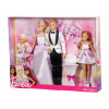 Barbie bábika - Doll Barbie svadobná svadba mladý pár set 4 bábiky (BÁBIKA BARBIE SVADOBNÝ SVADOBNÝ PÁR sada 4 bábik)