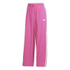 adidas Essentials 3-Stripes Lifestyle Woven Parachute Tracksuit Bottoms Womens Fuchsia/White S (8-10)