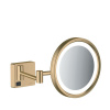 HANSGROHE AddStoris kozmetické zväčšovacie zrkadlo s LED osvetlením (3-násobné zväčšenie), kartáčovaný bronz, 41790140