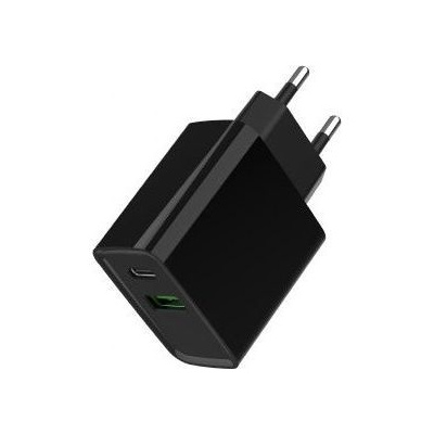 GEMBIRD PD nabíječka USB-A USB C 20W černá TA-UC-PDQC20-01-BK