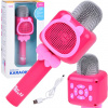Bezdrôtový karaoke mikrofón Růžový