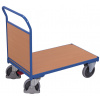 Variofit Plošinový vozík s madlom, plná výplň, Variofit, ložná plocha 88 x 50 cm, do 400 kg, modrá/antracit Farba: modrá RAL5010
