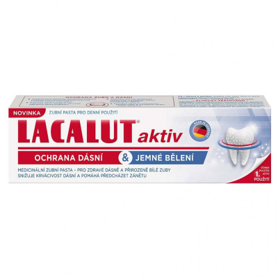 LACALUT aktiv zubná pasta ochrana ďasien & jemné bielenie 1x75 ml