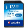 VERBATIM Premium SDXC 128 GB UHS-I V10 U1 44025