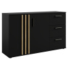 Komoda TOLIS 2D3S, čierna