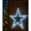 LED vianočná hviezda – svietiaca dekorácia, 45 cm, studená biela, 800 LED, 8 programov, diaľkové ovládanie