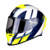 Moto prilba SCORPION EXO-R1 AIR CORPUS bielo / modro / žltá - Veľkosť L