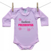 Boodyy Ružové Body s dlhým rukávom Budúca prezidentka 62 (2-4 mesiace)