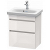 Duravit DuraStyle Umývadlová skrinka Compact, 61x50x37 cm, 2 zásuvky, lesklá biela DS640302222