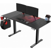 ULTRADESK Herný stôl LEVEL V2 RED, 140x68cm, 72-117cm, elektricky nastaviteľná výška, s XXL podložkou pod myš, držiak slúchadiel a UDESK-LVA-RD