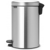 Odpadkový kôš NewIcon matná oceľ pedál 12 l