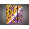 Obraz na plátne viacdielny - OB3131 - Žlto fialové kvety 90cm x 80cm - S6