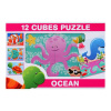 DOHANY Skladacie obrázkové kocky 12 ks modré more 17x25