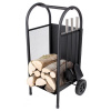 Strend Pro Stojan Homefire LR802, na krbové drevo + náradie, 81x35x31 cm