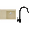 Set Sinks G5950 (dřez Rim 780 P Sahara 50 pravý + baterie Vitalia Černá matná)