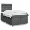 Box spring postel s matrací tmavě šedá 120x190 cm textil Šedá 3292735