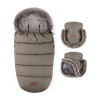 Petite&Mars Zimný fusak Arctic 4v1 + rukavice Furry Mocha Mousse