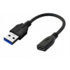 Kábel Microconnect USB - USB typ C 0,2 m čierny