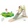 Set šmykľavka s dvojitou vlnou a pieskovisko s krytom Toboggan XL Life Smoby dĺžka šmyku 230 cm s vodotryskom