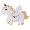 NÁSTENNÉ HODINY PRE DETI JEDNOROŽEC MDF BÉŽOVÉ 30 x 24 cm