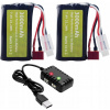 2 ks 7,4 V 3000 mAh 15 C 2S lítium-iónová batéria pre WLtoys 12423 MJX 14301 RC