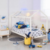 Kondela Montessori posteľ, 90x200, biela, borovicové drevo, IMPRES