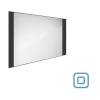 LED zrkadlo do kúpeľne Nimco čierne 100x60 cm so senzorom ZPC 41004V-90