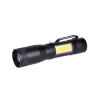 Solight LED kovové svietidlo 3W + COB, 150 + 60lm, AA, čierna WL115