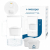 Sklenená filtračná kanvica Wessper D2 BOROSILICATE FF 3l biela + 3x filter