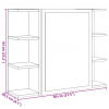 vidaXL Skrinka so zrkadlom, dub sonoma 80x20,5x64 cm, drevotrieska - Hnedá - 143793-89739