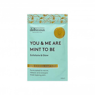 Delhicious You & Me Are Mint To Be Mint Black Tea Body Scrub - Telový peeling 100 g