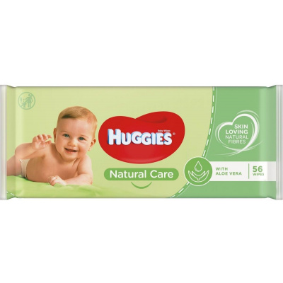 Huggies Natural Care čistiace utierky s Aloe Vera 56 ks