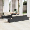 zahrada-XL Záhradný jedálenský set 9 pcs Čierna, Krémová 100 x 55 x 73 cm 3349935