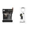 Ascaso Steel DUO PID PLUS, Black&Wood + Eureka Helios 65, white