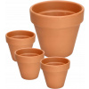 Hlinený kvetináč 11 terakotový keramický kvetináč - 4 ks.