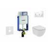 Geberit Kombifix Set predstenovej inštalácie, klozetu a dosky Ideal Standard Tesi, tlačidla Sigma20, Rimless, SoftClose, biela/chróm 110.302.00.5 NE4