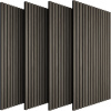 tectake 406038 akustické panely sonic wall drevený vzhľad - šedý dub, sada 4 ks