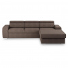 MID.YOU ROZKLADACIA ROHOVÁ POHOVKA, textil, hnedá - Sedačky - 000682004009