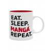 Eat Sleep Manga Repeat keramický hrnček 320 ml